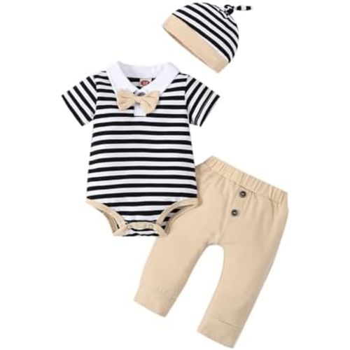 VINUOKER Preemie Newborn Baby Boy Clothes Newborn Infant Gentlemen Outfit Set
