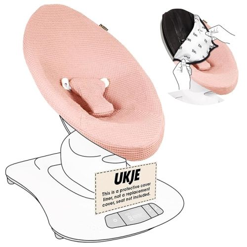 UKJE Liner Baby Rocker Cover - Compatible with 4moms MamaRoo 4 Old Model Before 2022 - Baby Swing Cover - Bouncer Cover - Cover Swing Bouncer - Pink