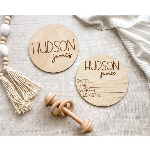 Baby Name Sign, Birth Stats Sign, Baby Name Announcement, Hospital Name Sign, Newborn Name Wood Sign, Baby Shower Gift for Newborn, Keepsake