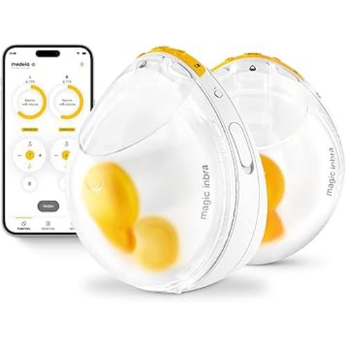 Medela Magic InBra Hands-free Wearable Breast Pump with FluidFeel Technology, App Connectivity and Advanced Sensor Control, Ultra-Slim, Ultra-Lightweight, Silent, Hospital-Grade