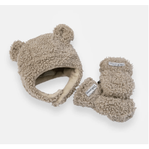 Cub Set - Teddy | Hat & Mittens - oatmeal 6-12 months