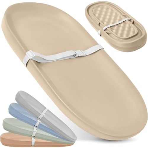 Jool Baby Waterproof Baby Changing Pad - Easy to Clean, Lightweight & Portable - Large Foam Cushion for Comfort (Oatmeal)