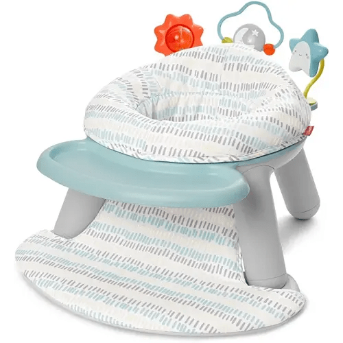 Skip Hop 2-in-1 Sit-up Activity Baby Chair, Silver Lining Cloud