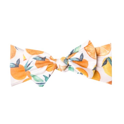 Knit Headband Bow - Citrus
