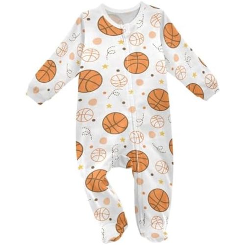 Dussdil Baby One-Piece Footies Newborn Rompers Pajamas Cotton Footed Pjs for Sleep Play Boys Girls