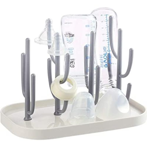 FEOOWV Baby Bottle Drying Rack with Base, Creative Tree Branch Baby Bottle Dryer Holder for Bottles, Teats, Cups, Pump Parts and Accessories