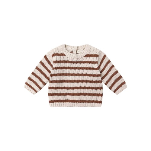 rex sweater in cedar stripe I 6-12 Months