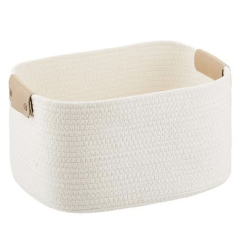 Cotton Rope Bin with Snap Handle | The Container Store