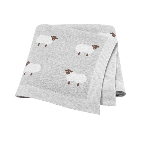 Sheep Knitted Blanket