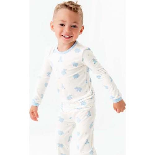 Pajama Set, Hippo - Bamboo Little | Maisonette
