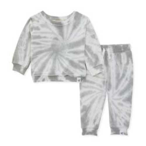 Mommy & Me Whirlpool Tie Dye Organic Baby Crewneck Sweatshirt & Jogger Pant Set
