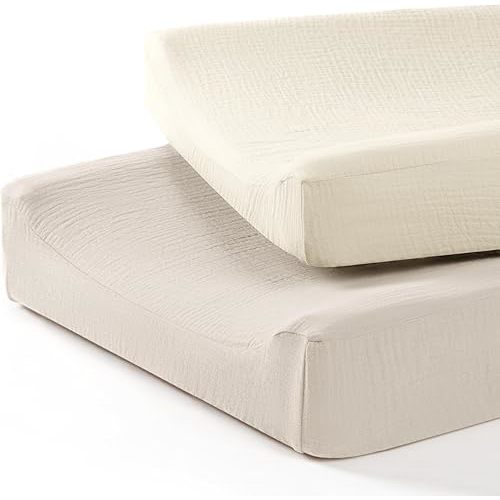 lulumoon Baby Changing Pad Cover: Muslin Diaper Changing Table Pad Cover - Changing Pad Sheets for Girls Boys