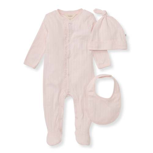 Organic Cotton Jumpsuit, Bib & Hat 3 Piece Set - Pink Sand – Burt's Bees Baby