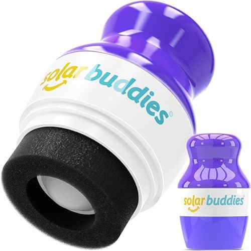 Solar Buddies Sunscreen Applicator - Single Green - Refillable Roll on Sponge Sunscreen, Suncream & Lotion Applicator For Kids, Adults & Families - Holds 3.4fl oz, Perfect Size for Travel