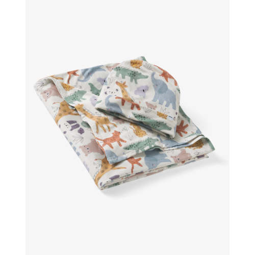 Sweet Safari Swaddle & Infant Beanie Set – Little Sleepies