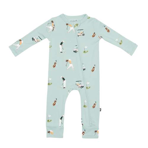 Zippered Romper in Golf