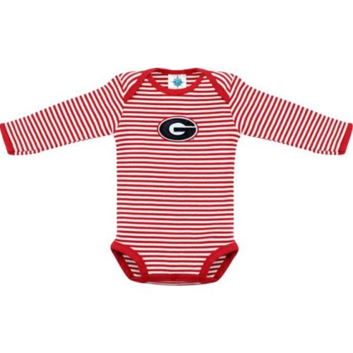 University of Georgia Infant Striped Long Sleeve Bodysuit