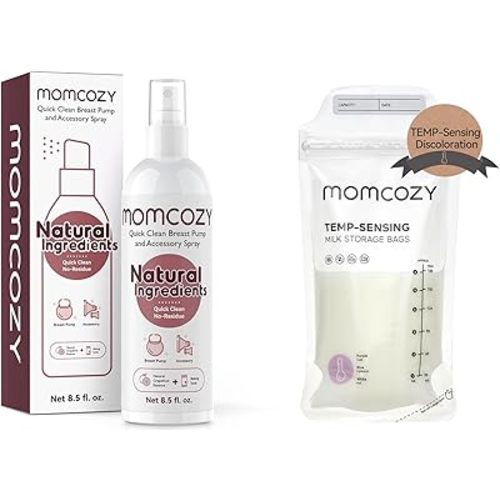 Momcozy Portable Breast Pump Cleaner Spray & Momcozy Breastmilk Storing Bags