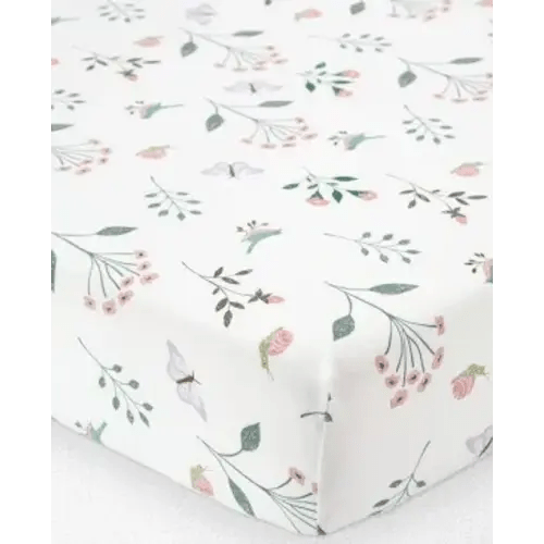 organic crib sheet carters little planet white florals - Google Search