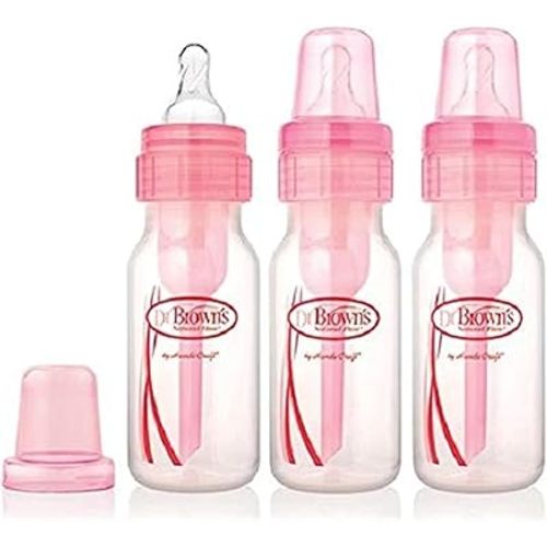 Dr. Brown's Options Narrow Pink Bottles, 3 pack, 4 ounce
