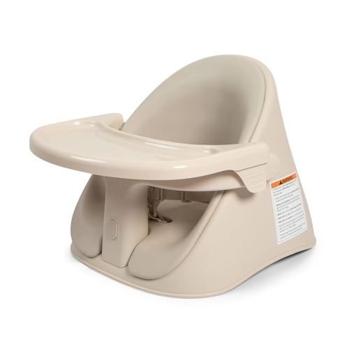 Boppy Proper Posture Floor and Booster Seat, Oatmeal, Ergonomic Infant Seat for Ideal Posture & Hip Alignment, Adjustable for 4-36 Months, Converts from Floor Seat to Booster, Dishwasher-Safe Tray