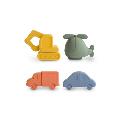 Set of 4 Vehicles Bath Playset, One Size