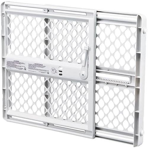 MYPET North States Universal Gate: 26” - 42” Wide Dog Gate. Use as Pressure Mounted Gate or Swinging Door with Included Hardware. Dog Gates for Doorways, 26" Tall, Gray