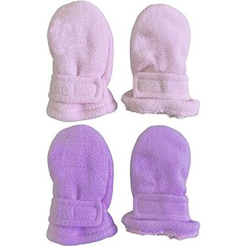 N'Ice Caps Baby Toddler Mittens Kids 2 Pairs Fleece Gloves Winter Warm Sherpa Lined