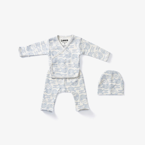 Take Me Home Outfit - Alligator in Bay Blue | Lewis