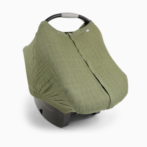 Cotton Muslin Car Seat Canopy - Fern