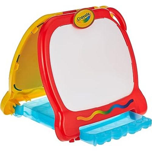 Crayola Art-to-Go Rainbow Easel, Dry-Erase Board Chalkboard Painting Surface, Art Set, Arts & Crafts Kit, Gifts for Kids, Ages 3+