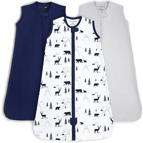 Mama Cheetah Wearable Blanket, Organic Cotton Baby Sleep Bag, Swaddle Transition Sack with 2-Way Zipper