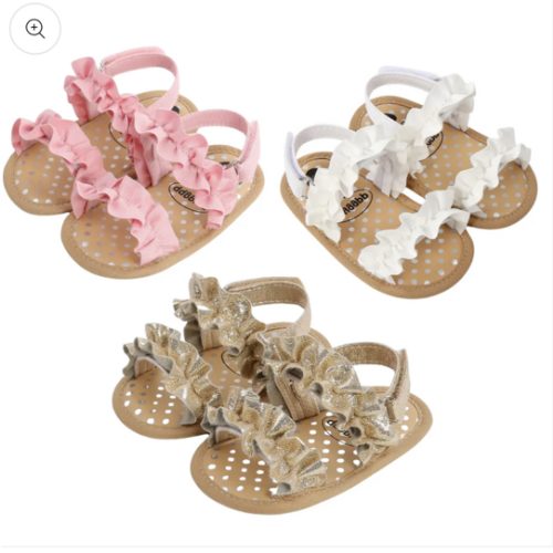 Baby Girls Ruffle Trim Sandals
