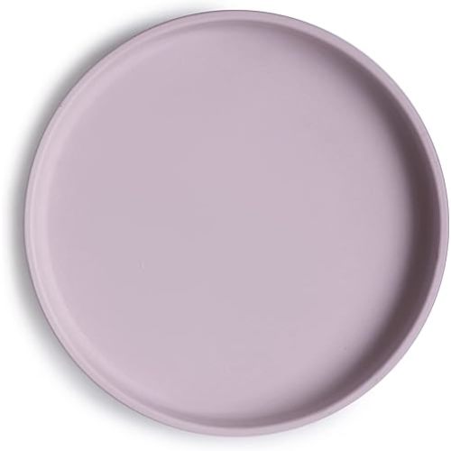 mushie Classic Silicone Suction Plate | BPA-Free Non-Slip Design (Soft Lilac)