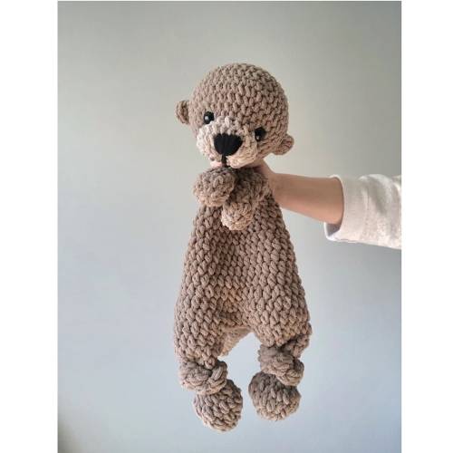 Extra Large Otter Snuggler | Large Otter Lovey | Crochet Otter