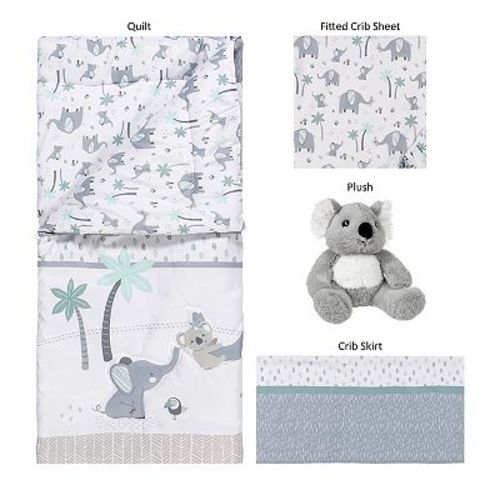 Boys Girls Sammy & Lou Sammy & Lou Ellie & Friends 4 Piece Crib Bedding Set