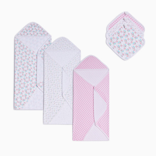 6-Piece Organic Cotton Bath Time Set - Little Blooms