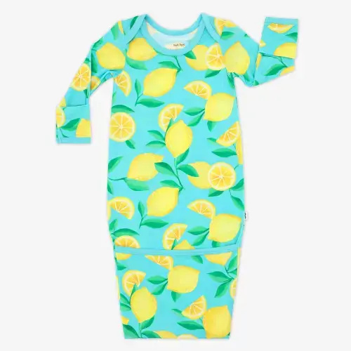 Blue Sunny Citrus Infant Gown – Little Sleepies