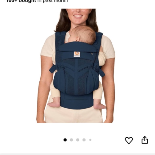 Ergobaby Omni Classic (formerly OMNI 360) All-Position Baby Carrier for Newborn to Toddler with Lumbar Support and Cool Air Mesh, 7-45 Pounds, Midnight Blue, One Size