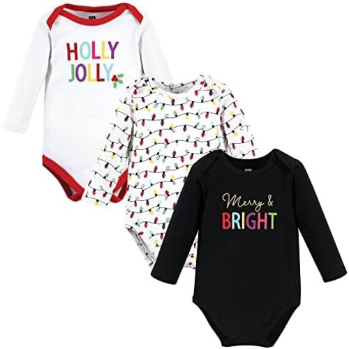 Hudson Baby Baby Girls Cotton Long-sleeve Bodysuits 3-pack
