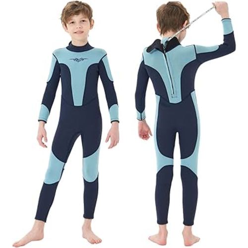 Seaskin Kids Wetsuit for Boys Girls Toddler 3mm Back Zip Thermal Swimsuits