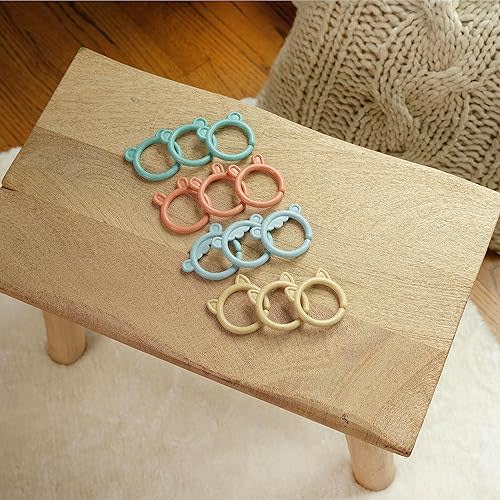 Ingenuity Sheppy's Squad Toy Links for Newborn and Up, 12 Plant Based Plastic Rings