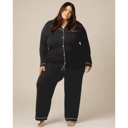 Clea Bamboo Long Sleeve Pajama Set | Granite – Kindred Bravely