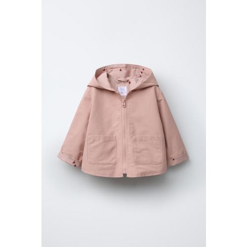 WATER REPELLENT HEARTS PARKA - Pink | ZARA United States