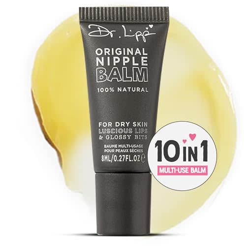 Dr. Lipp Original Nipple Balm 0.27 fl oz/8ml – 10-in-ONE Multi-Purpose Moisturizer for Dry Skin, Lips, Hair, Cuticles & More – 100% Natural Lanolin Nipple Cream & Lip Balm – Fragrance & Cruelty Free