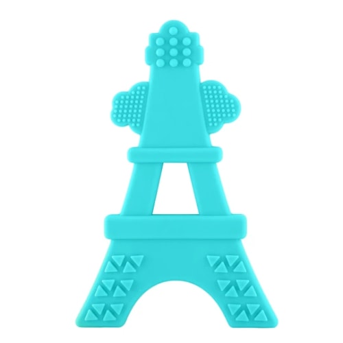 Tower Teether - Infant Teething Toy - Made in USA of 100% Silicone