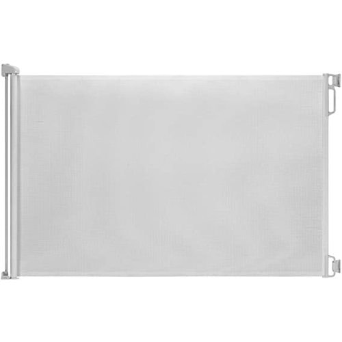 EasyBaby Retractable Baby Gate, 33" Tall, Extends up to 55'' Wide, White / Child Safety Baby Gates, Pet Retractable Gates for Stairs, Doorways, Hallways, Indoor and Outdoor