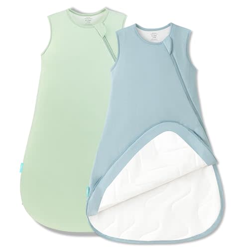 PurComfy Supersoft Sleep Sack 1.0 TOG, Premium Bamboo Viscose Baby Sleeping Bag 2-Way Zipper Sleep Sack Baby Wearable Blanket
