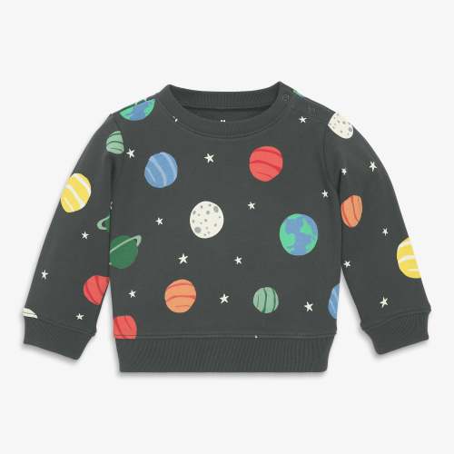 Baby sweatshirt - Asphalt / rainbow galaxy / 12-18