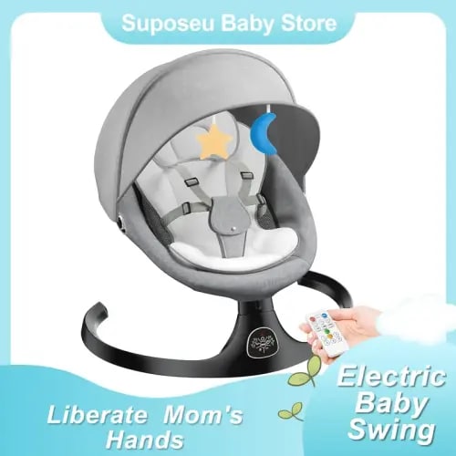Baby Gift Electric Baby Swing for Infants with 5 Speeds,10 Lullabies,Adjustable - TikTok Shop